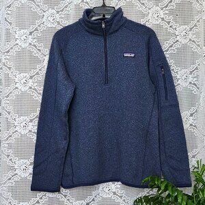 Patagonia Men’s Better Sweater 1/4 Zip Fleece Lined Blue Jacket Size L